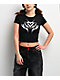 Vitriol Cyber Chrome Black Crop T-Shirt - Thumbnail image 1 of 5