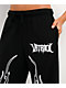 Vitriol Cyber Chrome Black Wide Leg Sweatpants - Thumbnail image 5 of 8