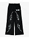 Vitriol Cyber Chrome Black Wide Leg Sweatpants - Thumbnail image 7 of 8