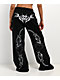 Vitriol Cyber Chrome Black Wide Leg Sweatpants - Thumbnail image 2 of 8