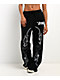 Vitriol Cyber Chrome Black Wide Leg Sweatpants - Thumbnail image 1 of 8