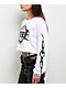 Vitriol Cyber Chrome White Long Sleeve Crop T-Shirt - Thumbnail image 4 of 4