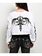 Vitriol Cyber Chrome White Long Sleeve Crop T-Shirt - Thumbnail image 2 of 4