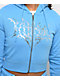Vitriol Cyber Dragon Blue Crop Zip Hoodie - Thumbnail image 3 of 5
