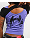 Vitriol Dakota Black & Purple Layered Mesh Crop Top - Thumbnail image 5 of 6