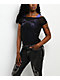 Vitriol Dakota Black & Purple Layered Mesh Crop Top - Thumbnail image 1 of 6