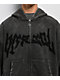 Vitriol Death Grip Grey Wash Crop Zip Hoodie - Thumbnail image 4 of 8
