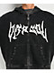 Vitriol Death Grip Studded Black Wash Crop Zip Hoodie - Thumbnail image 3 of 8