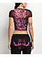 Vitriol Delphi Black & Pink Mesh Top - Thumbnail image 2 of 5