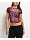 Vitriol Delphi Black & Pink Mesh Top - Thumbnail image 1 of 5