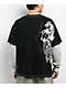 Vitriol Dragon Den Black & Grey Wash 2fer Long Sleeve  Boxy T-Shirt - Thumbnail image 2 of 6