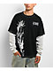 Vitriol Dragon Den Black & Grey Wash 2fer Long Sleeve  Boxy T-Shirt - Thumbnail image 1 of 6
