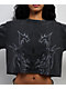 Vitriol Edgy Overlord Black Wash Long Sleeve Crop T-Shirt - Thumbnail image 3 of 4