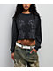 Vitriol Edgy Overlord Black Wash Long Sleeve Crop T-Shirt - Thumbnail image 2 of 4