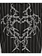 Vitriol Fallon Laced Grey Pinstripe Crop Button Up Shirt - Thumbnail image 3 of 5