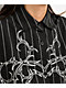Vitriol Fallon Laced Grey Pinstripe Crop Button Up Shirt - Thumbnail image 4 of 5