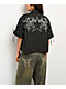 Vitriol Fallon Laced Grey Pinstripe Crop Button Up Shirt - Thumbnail image 2 of 5