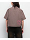 Vitriol Fallon Puce Brown Plaid Short Sleeve Button Up Shirt - Thumbnail image 2 of 3