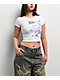 Vitriol Flow White Crop T-Shirt - Thumbnail image 1 of 6