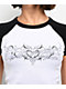 Vitriol Forsaken Black & White Raglan Crop T-Shirt - Thumbnail image 3 of 3