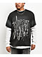 Vitriol From Ash Grey Wash & White 2Fer Oversized Long Sleeve T-Shirt - Thumbnail image 1 of 5