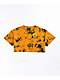 Vitriol Georgia Smile Orange Tie Dye Crop T-Shirt