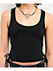 Vitriol Ivy Black Lace Up Crop Tank Top - Thumbnail image 3 of 5