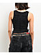 Vitriol Ivy Black Lace Up Crop Tank Top - Thumbnail image 2 of 5