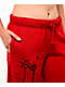 Vitriol Jessa Red Wide Leg Sweatpants - Thumbnail image 5 of 7
