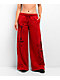 Vitriol Jessa Red Wide Leg Sweatpants - Thumbnail image 1 of 7