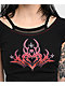 Vitriol Keeli Off Shoulder Black 2fer T-Shirt - Thumbnail image 3 of 4