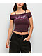 Vitriol Keeli Off The Shoulder Purple Crop Short Sleeve T-Shirt - Thumbnail image 1 of 3
