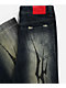 Vitriol Kids Abyss Grime Dark Blue Wash Flared Jeans - Thumbnail image 4 of 4