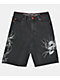 Vitriol Kids Siphon Black Wash Ultra Loose Denim Shorts - Thumbnail image 3 of 7