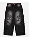 Vitriol Kids Void Black Wash Wide Leg Jeans - Thumbnail image 6 of 7