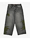 Vitriol Kids Void Infect Black Wash Ultra Wide Jeans - Thumbnail image 1 of 6