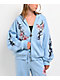 Vitriol Lenexa Blue Wash Body Bag Zip Hoodie - Thumbnail image 1 of 12