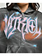 Vitriol Lenexa Smoke Print Rhinestone Grey Body Bag Hoodie - Thumbnail image 3 of 8