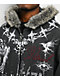 Vitriol Loose Tooth Faux Fur Charcoal Crop Zip Hoodie - Thumbnail image 3 of 7