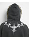 Vitriol Loose Tooth Faux Fur Charcoal Crop Zip Hoodie - Thumbnail image 6 of 7