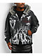 Vitriol Loose Tooth Faux Fur Charcoal Crop Zip Hoodie - Thumbnail image 1 of 7