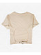 Vitriol Lorena Buckle Back Beige Crop T-Shirt - Thumbnail image 5 of 5