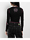 Vitriol Lottie Black Long Sleeve Crop T-Shirt - Thumbnail image 2 of 5