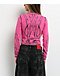 Vitriol Lottie Pink Long Sleeve Crop T-Shirt - Thumbnail image 2 of 6