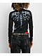 Vitriol Lottie Vertebrate Charcoal Long Sleeve Crop T-Shirt - Thumbnail image 1 of 5