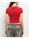 Vitriol Luna Red Crop T-Shirt - Thumbnail image 2 of 3