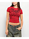 Vitriol Luna Red Crop T-Shirt - Thumbnail image 1 of 3