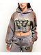Vitriol Mitzi Grey Crop Hoodie - Thumbnail image 1 of 4