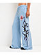 Vitriol Myla Blue Wash Wide Leg Sweatpants - Thumbnail image 5 of 9