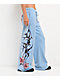 Vitriol Myla Blue Wash Wide Leg Sweatpants - Thumbnail image 6 of 9